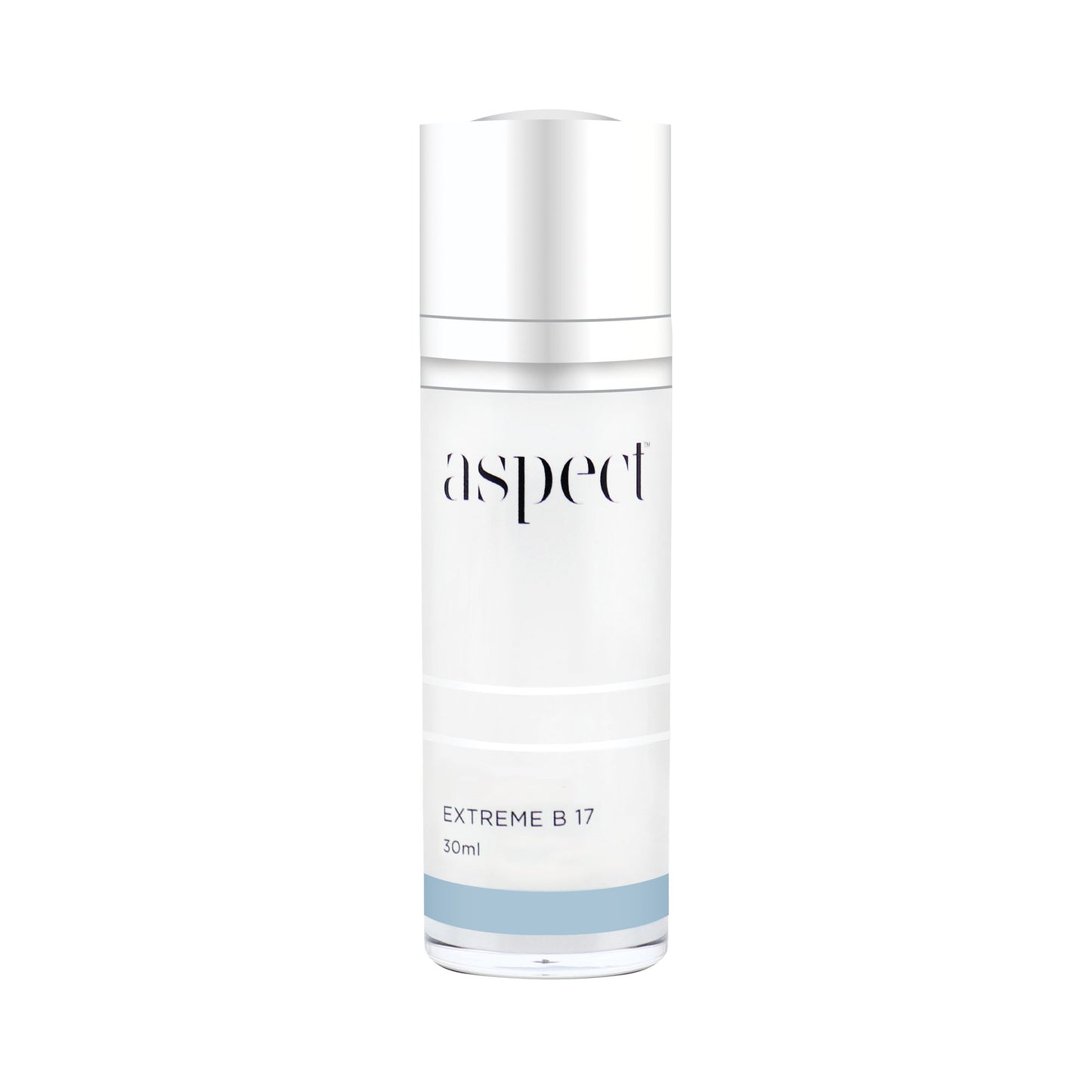 Aspect Extreme B 17, 30ml clear glass bottle with a silver dropper cap, hydrating serum with B complex.