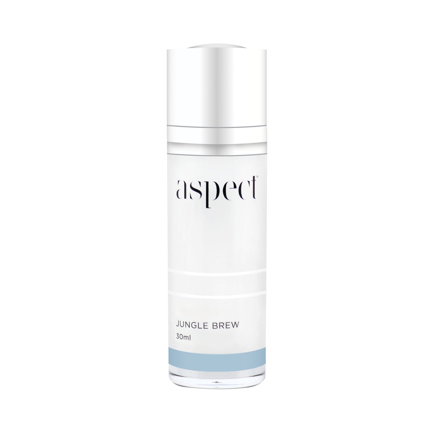 Aspect Jungle Brew, 30ml frosted  bottle with a white pump cap.