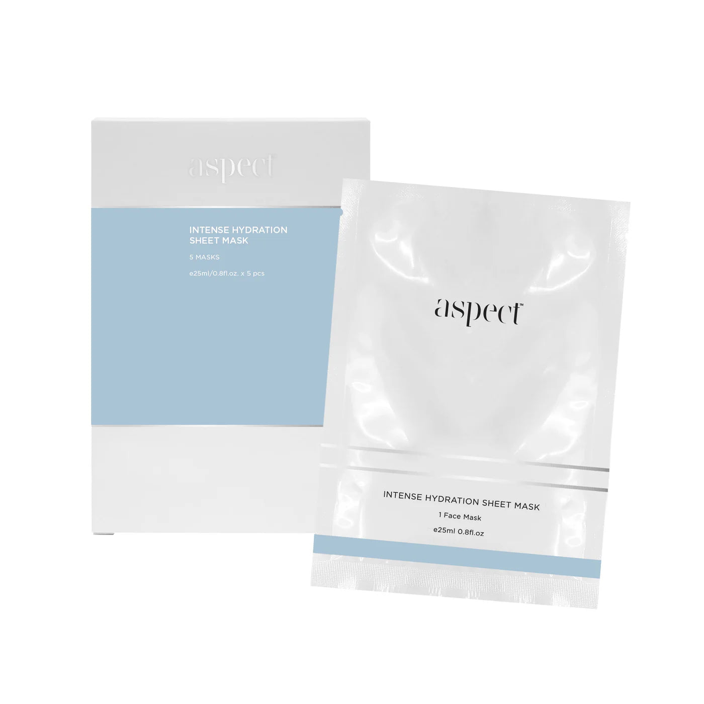 Aspect Intense Hydration Sheet Mask, 5 individually sealed face masks in one box.