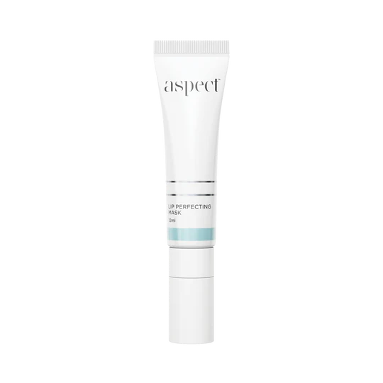 Aspect Lip Perfecting Mask, 12ml white tube with a pointed applicator.