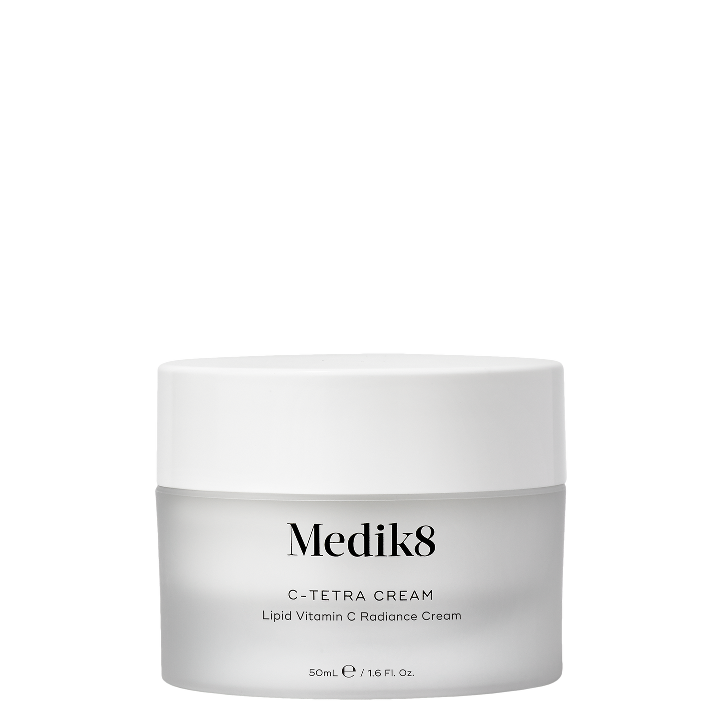Medik8 C-Tetra Cream 50ml: White jar with white lid, lipid vitamin c radiance cream