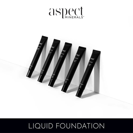 Aspect Minerals Minerals Foundation Liquid SPF15, in a 28ml black tube