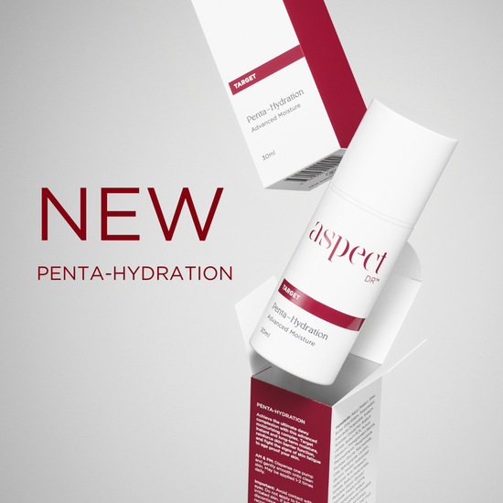 New aspect dr product penta-hydration for advanced moisturiser in box display