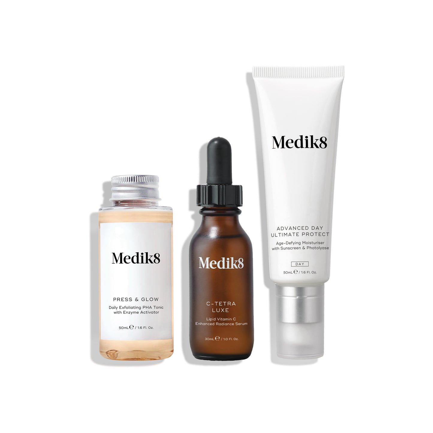 Medik8 All Day Glow Collection bottles