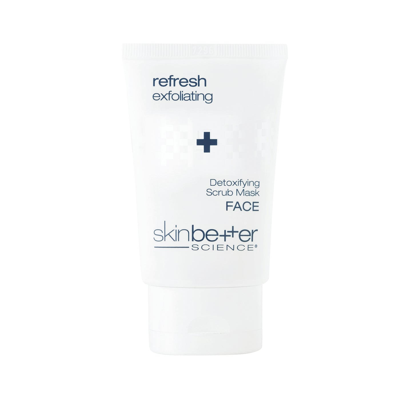SkinBetter Science Detoxifying Scrub Mask, 60ml white squeeze tube with a flip-top cap. 