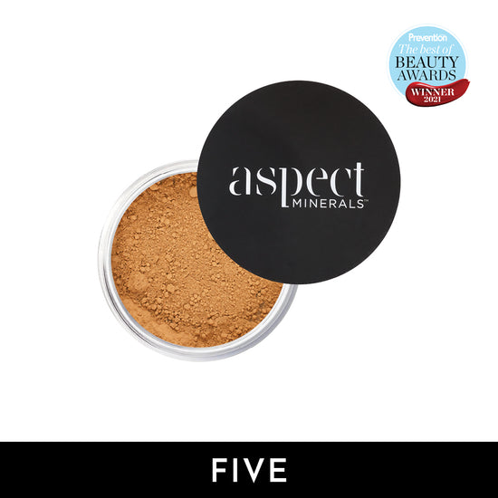 Aspect Minerals Minerals Foundation Powder SPF25, 7g compact,Powder five - tan warm