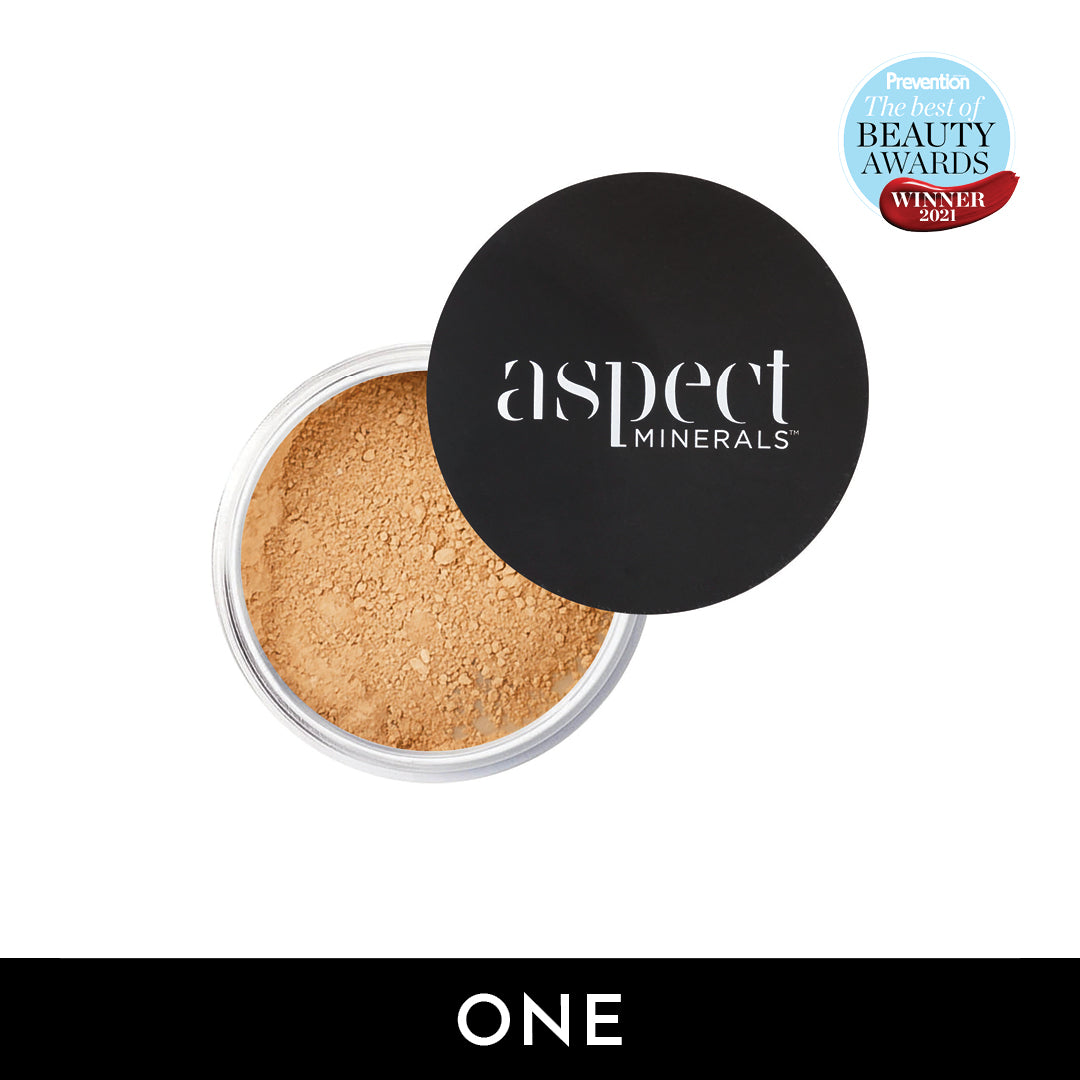 Aspect Minerals Minerals Foundation Powder SPF25, 7g compact,Powder one - fair warm