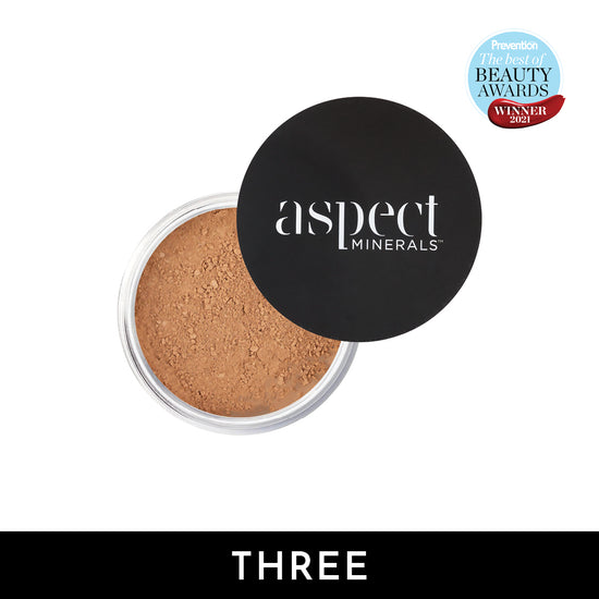 Aspect Minerals Minerals Foundation Powder SPF25, 7g compact,Powder three - medium neutral