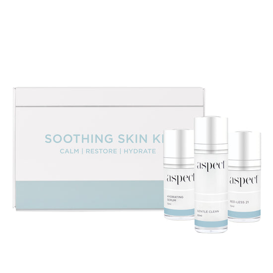 Aspect Soothing Skin Kit Box and Bottles