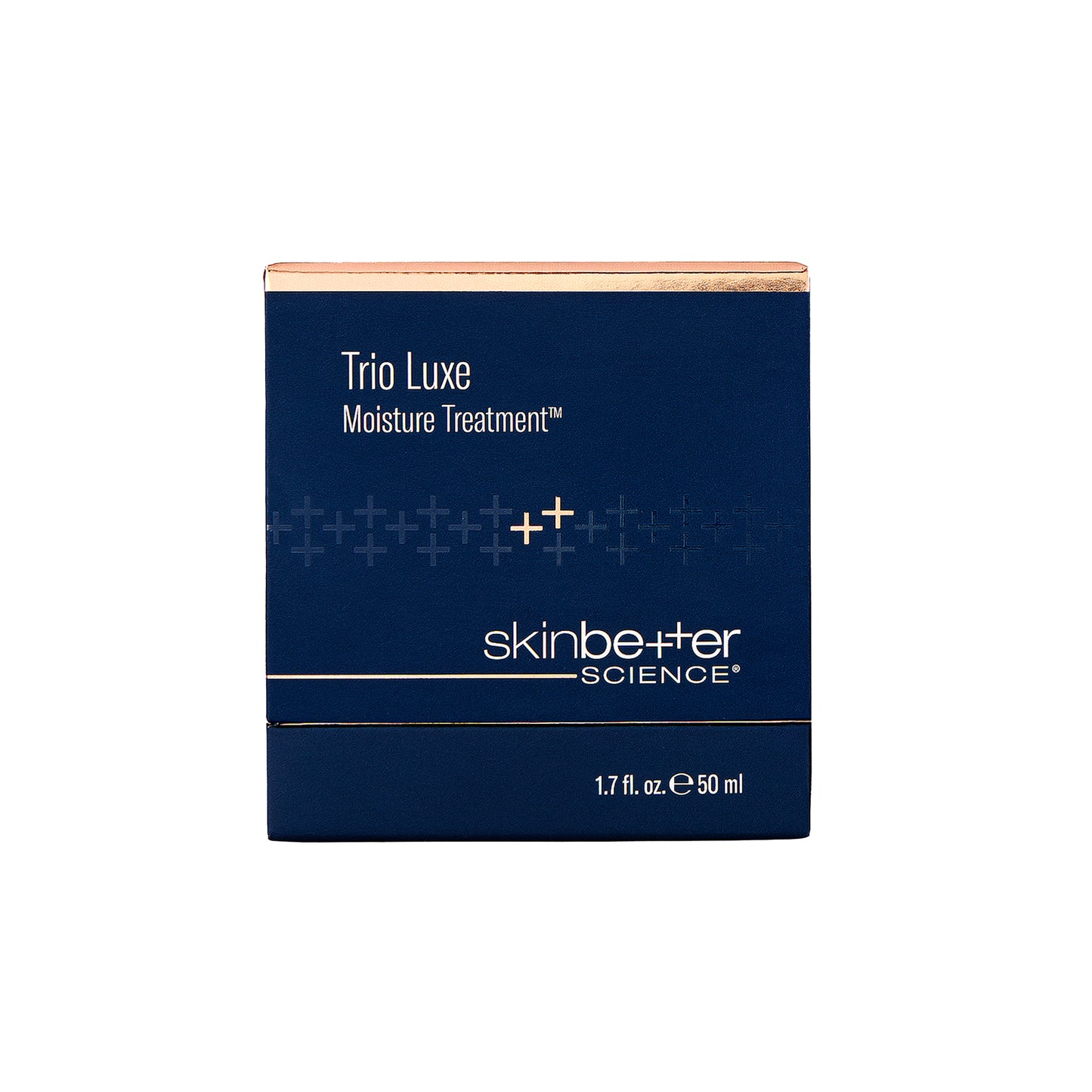 SkinBetter Science trio luxe moisture treatment elegant dark blue box with gold trim