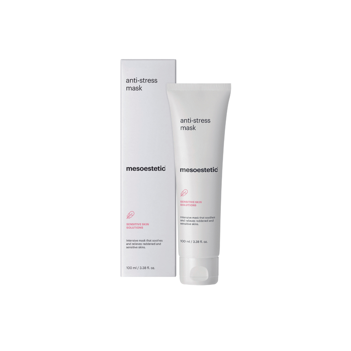 Mesoestetic Anti-Stress Mask, 100ml in white tube packaging Intensive mask  for sensitive skin.